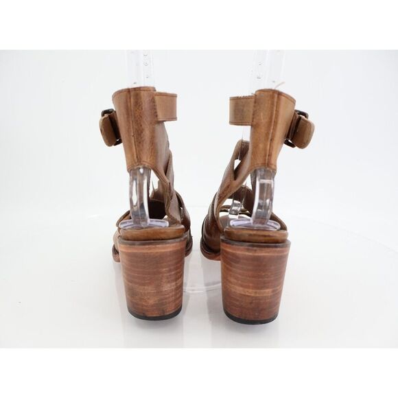 Freebird by Steven Quail Sandals Womens 9 Brown Leather Gladiator Block Heel - Picture 9 of 13